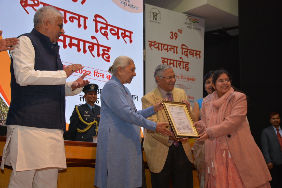 Dr. Nidhi Gupta at DM Nephrology convocation with Governor of Uttar Pradesh, SGPGIMS Lucknow 2022